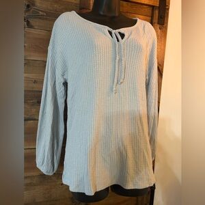 Wonderly Light Gray Textured Blouse